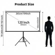 Tripod Projector Screen With Stand 60 Inch, 72 Inch 4:3, 16:9 4K HD Projector Screen Stand Wrinkle-Free Height Adjustable Portable Screen Suitable For Projector Indoor/Outdoor Movies, Home Theater, Gaming - Single-stand Projector Screen - View 9