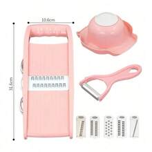 Multi-Color 5-In-1 Kitchen Vegetable Cutter, Potato And Vegetable Slicer, Vegetable Cutter, Julienne Grater And Peeler, Suitable For Small Business Kitchen - Multicolor - View 12