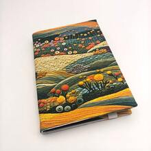 1 buah Sampul Buku Kain Motif Bunga Buatan Tangan, Hadiah untuk Pecinta Perencana/Jurnal, Sarung Buku Kain Tebal - A5 - View 10