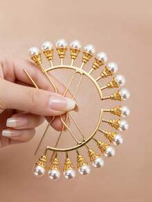 2 Packs Vintage U-Shaped Pearl Hair Clips, Floral Hair Accessories, Suitable For Daily Hairstyles, Festivals, Performance Costumes, Wedding Headwear. - Silver - View 5
