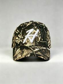 1 Pc Camouflage H Embroidery Hats For Men - Adjustable Hats, UV Protection Sun Hat, Ideal For Hiking, Mountaineering, Travel, And Outdoor Activities - Camouflage - View 4