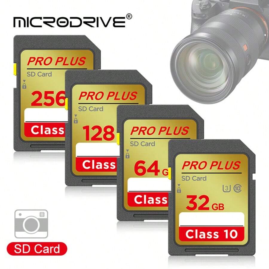 Microdrive Class 10 U3 SDHC SDXC SD Memory Card 16GB‑128GB High Speed Storage Card For Digital Camera Laptop Computer Photo Video Storage - View 1