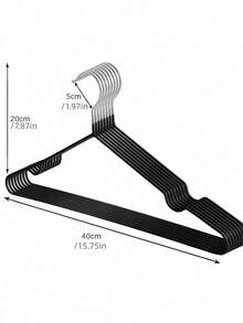 20/15/10/5pcs Non-Slip Hangers, Black Non-Slip Hangers, Bedroom Supplies, Storage Supplies, High-Quality Durable Storage Solution For Bedroom And Closet - Easy To Hang, Space-Saving Design, Perfect For Home Use, Christmas Decoration, Etc. - Multicolor - View 4