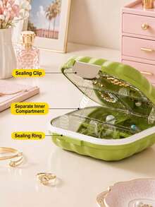 1pc Portable Mini Jewelry Storage Box, Multi‑Compartment Travel Earring Ring Organizer Case, Compact Small Accessory Holder For Daily & Trip Use, Multi‑Color Available,Weekend Trip Organizer,Christmas Stocking Filler.Birthday Small Gift. - Multicolor - View 8