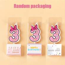 Bowknot Number Happy Birthday Candles, Cute Cartoon Creative Birthday Cake Decoration Candles - View 17