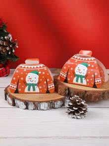 74pcs Set (24pcs Gift Boxes + 50pcs Tags) Exquisite Ugly Sweater Style Christmas Gift Box Set, Fun Santa Claus Snowman Penguin Pattern, Atmospheric Christmas Party Candy Gift Box, Holiday Gift Choice, Cute Party Favor Storage Box, Suitable For Candy And Small Gifts - View 9