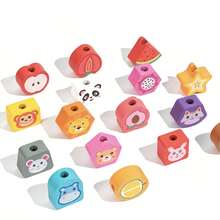 1 Set Multi-Function Wooden Puzzle Box Shape Matching Fruit Animal Stacking Toy Gear Rotation Fishing Carrot Pulling Baby Geometric Cognition Blocks Infant Toddler Fine Motor Skills Enlightenment All-In-One Early Education Wooden Toy - Multicolor - View 5