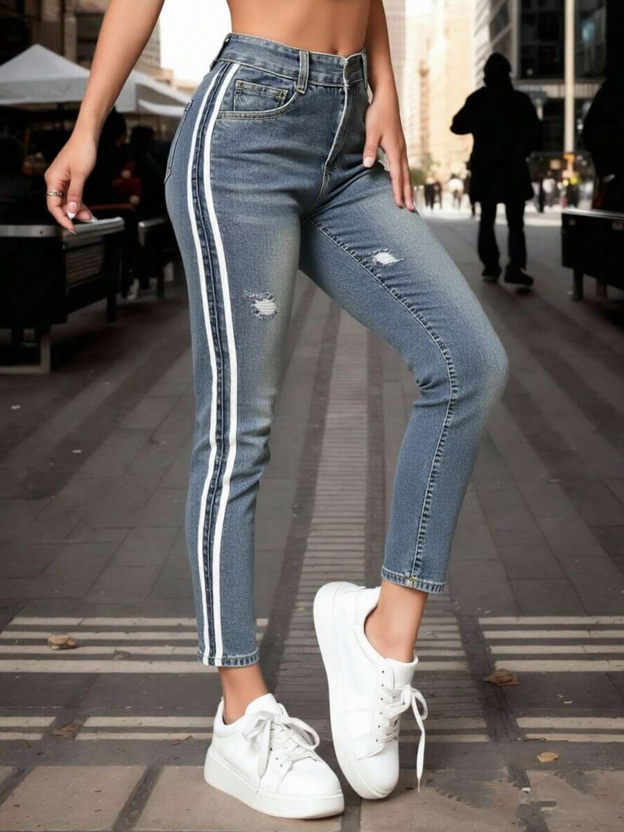 Women Jeans - Dusty Blue - View 1