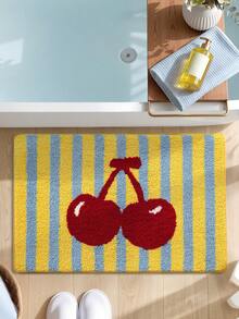 1PC Bathroom Mats Rugs Flocking Fluffy Underfoot Fruit Pattern Rug Bath Mat TPR Backing Non-Slip For Kitchen,Outdoor, Indoor, Runner Corridor, Bedroom, Living Room, Beside Throw Rugs Washable Rugs Easy Clean For Bathroom Fall Decor - Multicolor - View 2