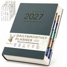 2027 Daily Planner, 360 Pages - Includes 5 Planning Stickers, Monthly And Daily Time Planning Notebook, Time Management And Self-Discipline Plan, Suitable For Office, Study Supplies, Self-Discipline Plan, Back To School - 1 Set - View 12