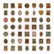 50Pcs European‑Style Photo Frame Animal Stickers, Classic Noble Aesthetic Decals, Creative DIY Decor Materials For Journal Scrapbooking - 50 PCS - View 3
