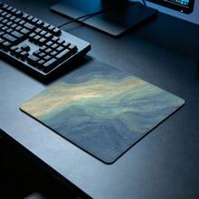 Blue Marble Mouse Pad Aesthetic Art Mousepad Extended Desk Mat Non-Slip Rubber Base Stitched Edge Large XL Desk Pad For Desk Laptop Desktop 35.4x15.7 Inch For Home Office Gamers - View 5