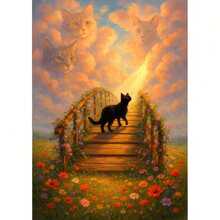 1PC DIY 5D Diamond Painting Kit Cat Pattern - Round Full Diamond Art Mosaic Craft, Home Wall Decor, Unframed - No Frame - View 1