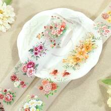 Loop100cm 2m/Roll Golden Foil Spring Countryside PET Tape Forest Wildlife Floral Decorative Tape For Sticker Scrapbooking Journal Card Making Stationery - 2M - View 6