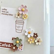 2pcs/5pcs/10pcs Magnet Kulkas Bunga Daisy Lucu, Stiker Kulkas Bunga Resin 3D, Dekorasi Kamar yang Menggemaskan, Perlengkapan Asrama Mahasiswa, Dekorasi Rak (Magnet Tahan Lama, Stiker Dekoratif, Dekorasi Rumah) - beraneka warna - View 1