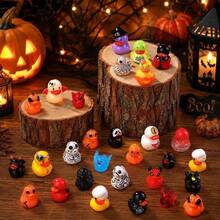 Multiple Styles Halloween Mini Rubber Duck Figurines, Quirky Design Desktop Decor, Festive Atmosphere Decorative Ornaments - Multicolor - View 7