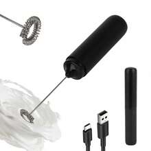 1 Peça Espumador de Leite Elétrico Recarregável USB Portátil, Espumador de Leite de Café Portátil com Estojo de Armazenamento Transparente e Cabeça de Mistura de Metal, Adequado para Café, Latte, Cappuccino, Chocolate Quente, Bebidas de Matcha, Uso Doméstico e de Escritório - Vários estilos e cores - Visão 13
