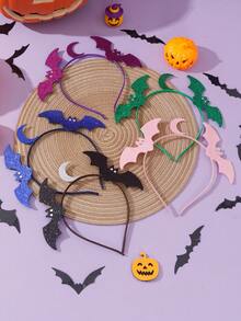 1/3/6pcs FallNewGothicHalloweenWomen3DHeadbandPumpkinGhostBatSpiderWebSparkleWomenHairAccessoryCostumePropFallWomenAccessoryHairAccessory - Multicolor - View 5