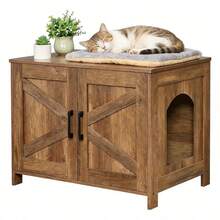 Cat Litter Box Enclosures - Coffee Brown - View 3