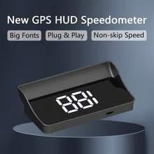 Car HUD Head-Up Display, Windshield Projection Digital Speedometer, USB Powered Plug And Play, With Overspeed Alarm, Auto Brightness Adjustment, 4 Modes, Universal Car Dashboard Accessory - A - View 4