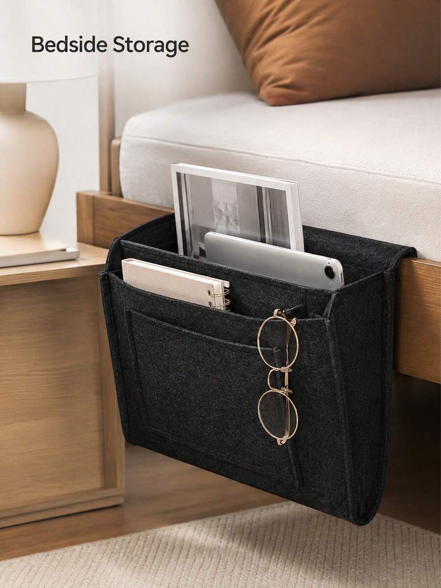 Minimalist Modern Style Hanging Storage Bag Features A Multi-Pocket Open Design And Can Be Hung Beside A Bed Or Sofa. It Can Be Used To Store Beds, Sofas, Tables, Remote Controls, Magazines, Household Items, Etc.Storage