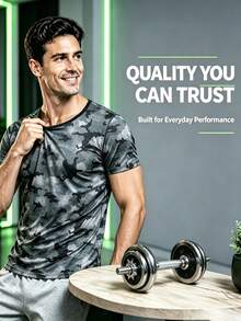 ARUNOW Men's Camouflage Sauna Fitness T-Shirt, Moisture-Wicking Heat-Locking Short Sleeve For Running, Weightlifting, Cycling - Multicolor - View 6