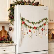 1/3pcs Christmas Window Clings Winter Pine Garland Robin Bird Lanterns Static Glass Decals Double Sided Removable Holiday Stickers For Home Showcase Party Decor - Multicolor - View 12