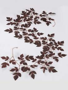 1/2pcs 6.7ft Autumn Artificial Vine Garland, Red-Brown Leaves Faux Plant, Autumn Halloween Decoration - Autumn Colors - View 1