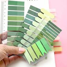 5pcs/Pack Index Tabs Labels PET Semi-Transparent Green Series Sticky Notes Marker Tabs Student Textbook Record Tabs Reading Notebook Message Tabs School Supplies Back To School Supplies Ultra-Thin Index Tabs - one-size - View 9