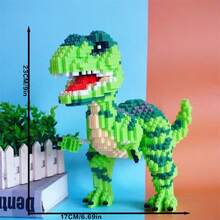 4500+ Pieces Green Dinosaur T-Rex Building Blocks Toy, Suitable For Party And Games, Can Be Used As Gift - Adult Stress Relief Toy, Home Decor Gift, 3D Puzzle Blocks, Perfect Fashion Gift For Holidays. - Multicolor - View 4