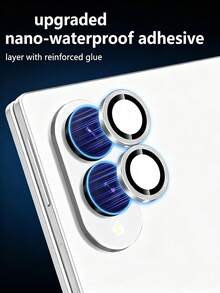 ForSamsung Galaxy Z Fold 8 Camera Lens Protector, Individual Metal Ring Tempered Glass Lens Cover, [Strong Adsorption] Scratch Resistant Ultra-Thin HD Clear Lens Cover, 1 Set-Silvery - Silver - View 4