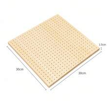 1 Set Wooden Crochet Blocking Board With Stainless Steel Pins, Granny Square Blocking Board With Precise Grid Holes, Smooth And Reusable, Suitable For Knitting, Crochet Projects, DIY Crafts, Perfect For Beginners And Experienced Crafters, Gift - Wood Color - View 8