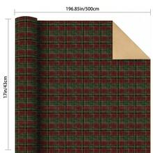 1 Roll Of Festive Christmas Patchwork Wrapping Paper Roll – Premium Red & Green Holiday Gift Wrap With Star, Stripe & Polka Dot Patterns – Perfect For Christmas, Birthday, And Holiday Presents - View 7