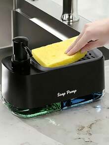 Dispenser Sabun/Sabun Cuci Piring 2-in-1 dengan Botol Pompa dan Tempat Spons, Dispenser Sabun Cuci Piring Multifungsi, Rak Penyimpanan Meja Kamar Mandi, Cocok untuk Dapur, Kamar Mandi, Aksesori Dekorasi Kamar Mandi, Dekorasi Kamar Mandi Rumah, Perlengkapan Perjalanan - MultiWarna - View 2