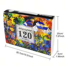 Brutfuner Ensemble de 120 crayons de couleur pour livres de coloriage, crayons de coloriage professionnels et vibrants pour artistes pour le dessin, l'esquisse, le mélange et l'ombrage - 120 couleurs de crayons de couleur gras - Voir 7