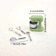 Christmas Decoration Miniature Kitchen Scene Blender Set, Mini Realistic Cute Blender Ornament, Full Of Fun, Suitable For DIY Scene Decoration, Suitable For Kitchen Utensil Enthusiasts Collection, Creative Home Decor, Holiday Decoration - Mini Blender Set (Assembly Required) - View 3
