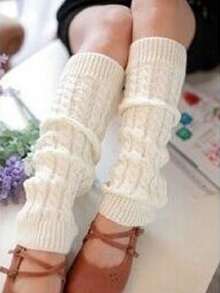 1 Pair Women's Stirrup Leg Warmers, Slouchy College Style, Versatile Spring/Autumn/Winter Fashion Knitted Minimalist - Multicolor - View 14