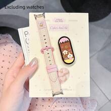 Watch Band, Multi-Functional Design, Minimalist & Durable, Dual-Color Pink Round Buckle Lychee Texture Strap, Asymmetric Design, Compatible With Xiaomi Band 10/9/8, Quick-Release Buckle Design, Supports NFC Version Sharing, Smart Sports Companion - Multicolor - View 11