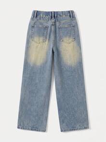 Boys' Fashion Denim Long Pants, Spring/Autumn/Winter New Style For Big Kids - Medium Wash - View 7