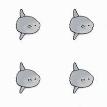 Sunfish Enamel Pin Color Blocking Fashion Decorative Badge Ornaments Lapel Bag Badges Gifts - Grey - View 10