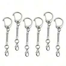 10/20/30 piezas Anillos O de resorte plano, anillos de llavero de metal, clips redondos a presión, adecuados para llaveros, bolsas, carteras - Reemplazo de gancho de llavero, anillo de llaves, cordón, manualidades DIY - unidad flash USB - Ver 1