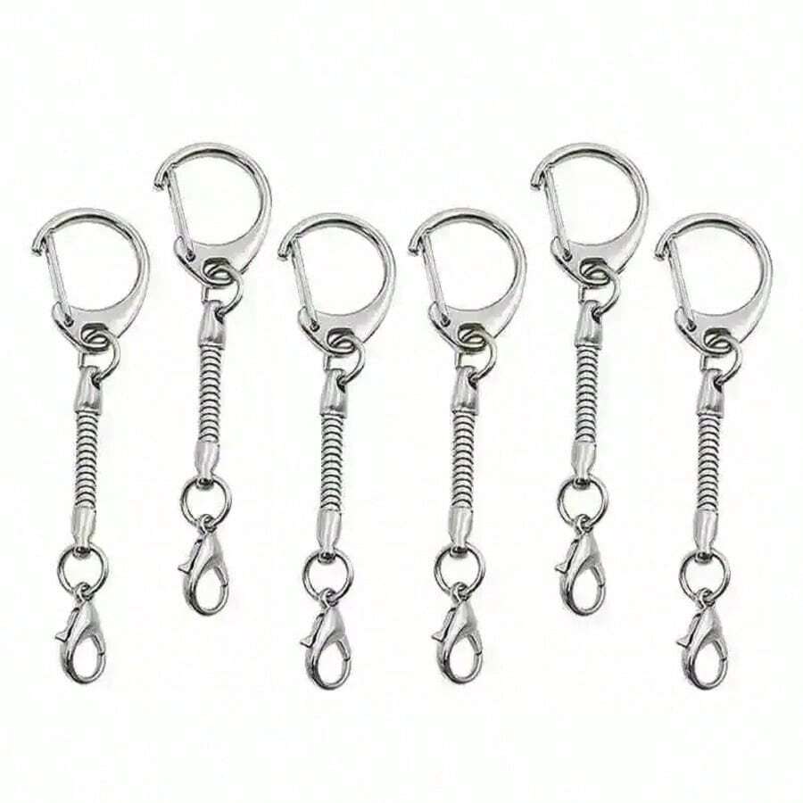 10/20/30 piezas Anillos O de resorte plano, anillos de llavero de metal, clips redondos a presión, adecuados para llaveros, bolsas, carteras - Reemplazo de gancho de llavero, anillo de llaves, cordón, manualidades DIY - unidad flash USB - Ver 1