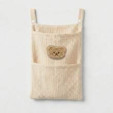1pc New Baby Storage Bag, Cute Bear Decoration, Multi-Functional Baby Crib Hanging Bag - Multicolor - View 12