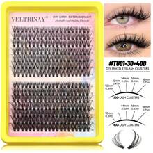 266/280 Pcs Fluffy Lash Clusters 30-80D Voluminous Cluster Lashes Natural Look DIY Lashes Curly Wispy Individual Lashes Soft Multi-Layer 3D False Eyelashes For Daily&Party, Performance, Festival, Halloween Day Makeup - Beginner Friendly - View 9