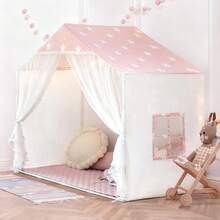 Pink Children's Play Tent, Large Indoor Playhouse Tent, Princess-Themed Children's Playhouse, Suitable As A Gift For Girls' Birthdays And Christmas - Pink - View 10