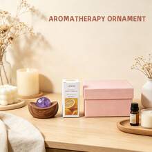 1PC Natural Crystal Yuanbao Shape Aromatherapy Ornament, Amethyst & Rose Quartz Crystal Ball Incense Holder, Healing Mineral Essential Oil Diffuser - Crystal Ball Ingot Aroma Diffuser - View 3