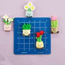30/20/5pcs Mini Potted Plant Flower Refrigerator Magnets, Cute Decorative Magnets, Personalized Fridge Magnets, Suitable For Kitchen, Office, Whiteboard, Storage Cabinet, Cupboard And Dishwasher, Kitchen Decor, Home Decor, Christmas, Halloween Gifts - one-size - View 8
