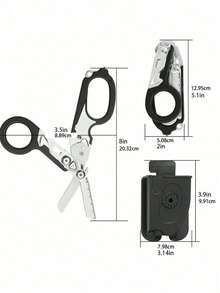 Foldable Colorful Emergency Scissors, Outdoor Tactical Folding Scissors, Multi-Function Tactical Pliers, Emergency Scissors With Window Breaker, Medical Emergency Scissors, Suitable For Outdoor Camping, Hiking, Car Emergency Kit, Home, Office, Travel, Tactical Rescue, Daily Use - New - Multifunctional - View 4