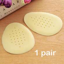 Latex Front Foot Pad For High Heels, Anti-Slip, Pain-Relief, Perforated Breathable, Soft, Sweat-Absorbing, Thickened Silicone Half-Size Insole For Women, Invisible, All-Season - A-Skin Color - View 11