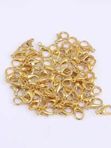 20/30/50pcs Fashion Stainless Steel White K Color Gold Lobster Clasp, Suitable For DIY Bracelet, Necklace Connection, Handmade Accessories, Jewelry Materials, DIY Metal Jewelry Hardware Accessories Necklace Clasp Pendant Clasp Bracelet Connector Handmade Materials - Multicolor - View 7